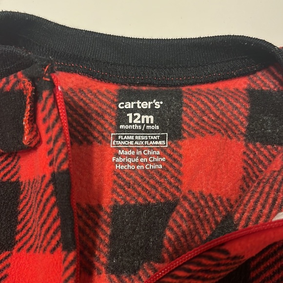 Carter’s, 12 month, plaid sleeper - Picture 2 of 3